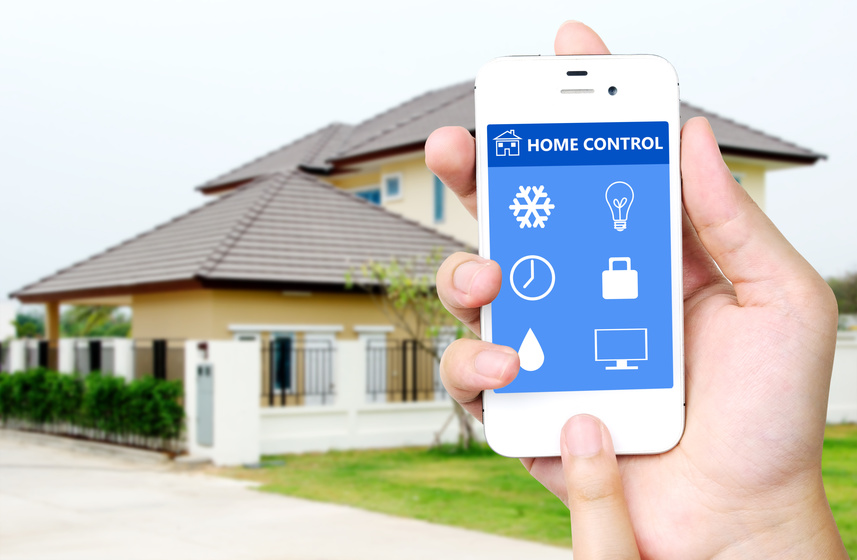Home automation house and smart phone